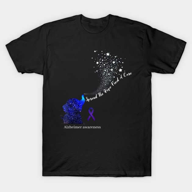 Alzheimer Awareness Spread The Hope Find A Cure Gift T-Shirt by thuylinh8